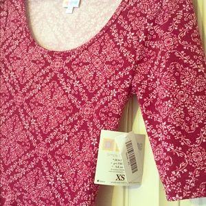 Lularoe Nicole NWT red dress xs extra small